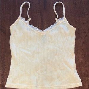 yellow tank top